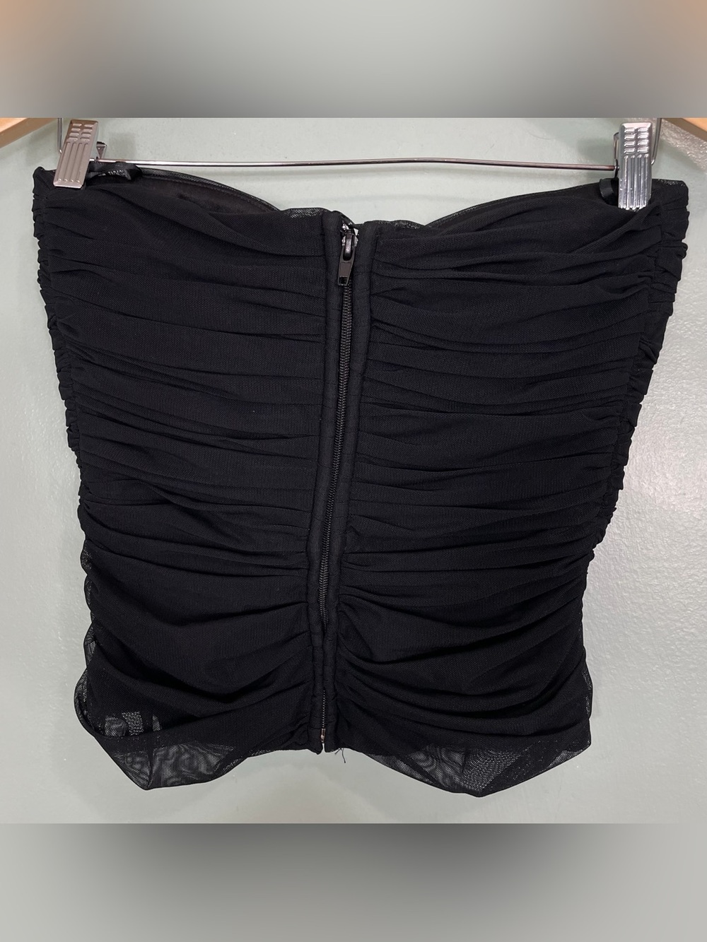 Vintage Tadashi Sleeveless Top Black Cropped Y2K Women Medium - Picture 3 of 4